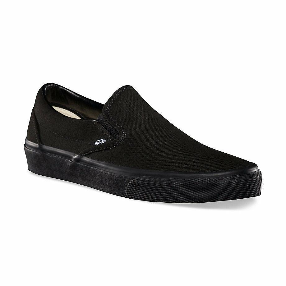 Vans Unisex Slip-on Black/black Canvas Classic Shoes