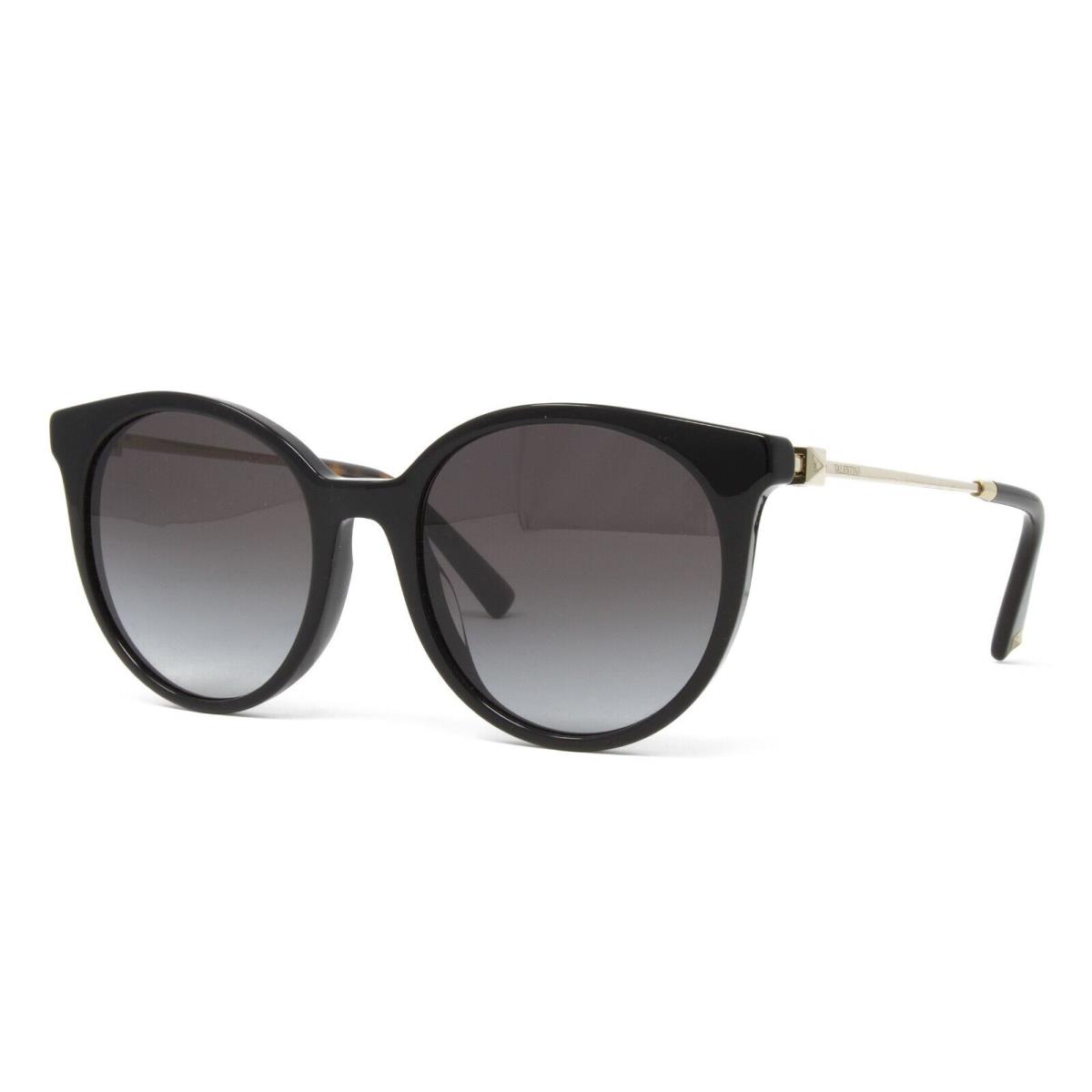 Valentino Sunglasses Women`s Round VA4069A 50018G Black 53mm Grey Lens