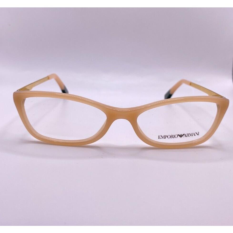 Emporio Armani EA 3014 5087 Peach Plastic Cat Eye Eyeglasses Frame 52-16-135