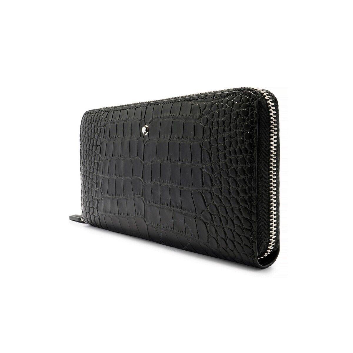 Montblanc Meisterstuck Selection Black Leather Zip Around 13CC Wallet 126646