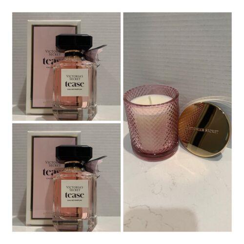 Victoria`s Secret Tease Eau de Parfum 3.4 Fl.oz. 2 and Fragrance Candle