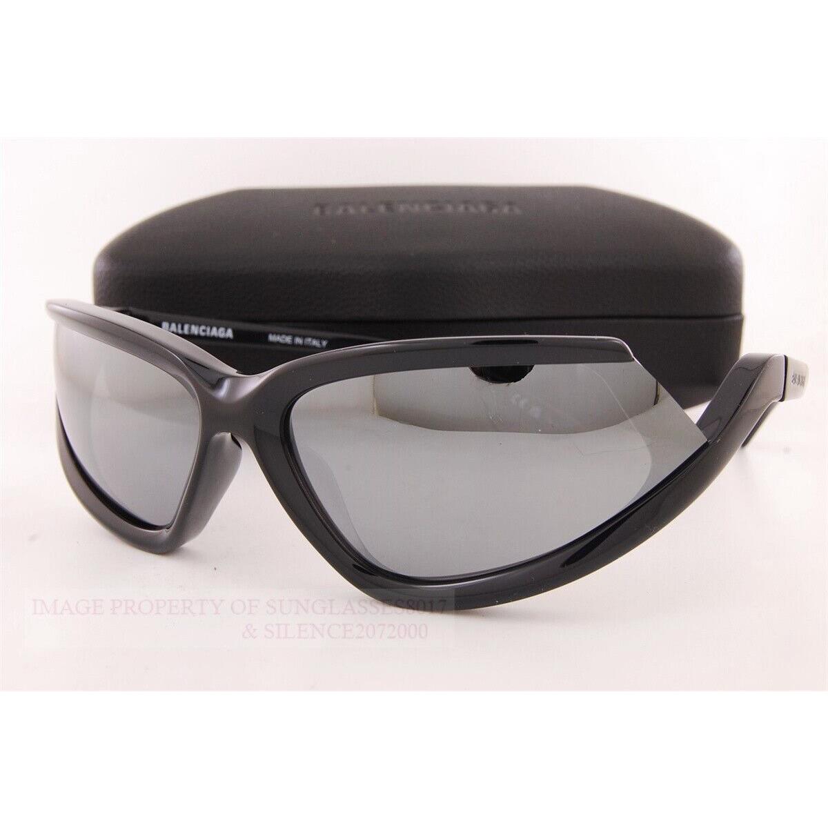 Balenciaga Sunglasses BB 0289/S-001 Black/ Silver Mirror For Women