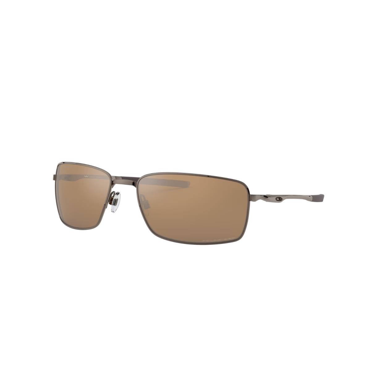 Oakley Square Wire Polarized Sunglasses OO4075-06 Tungsten W/ Tungsten Iridium - Frame: Tungsten, Lens: TUNGSTEN IRIDIUM POLARIZED