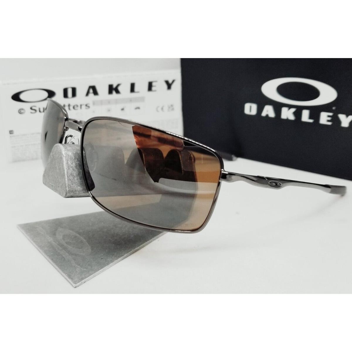 Oakley Square Wire Tungsten/tungsten Polarized OO4075-06 Sunglasses