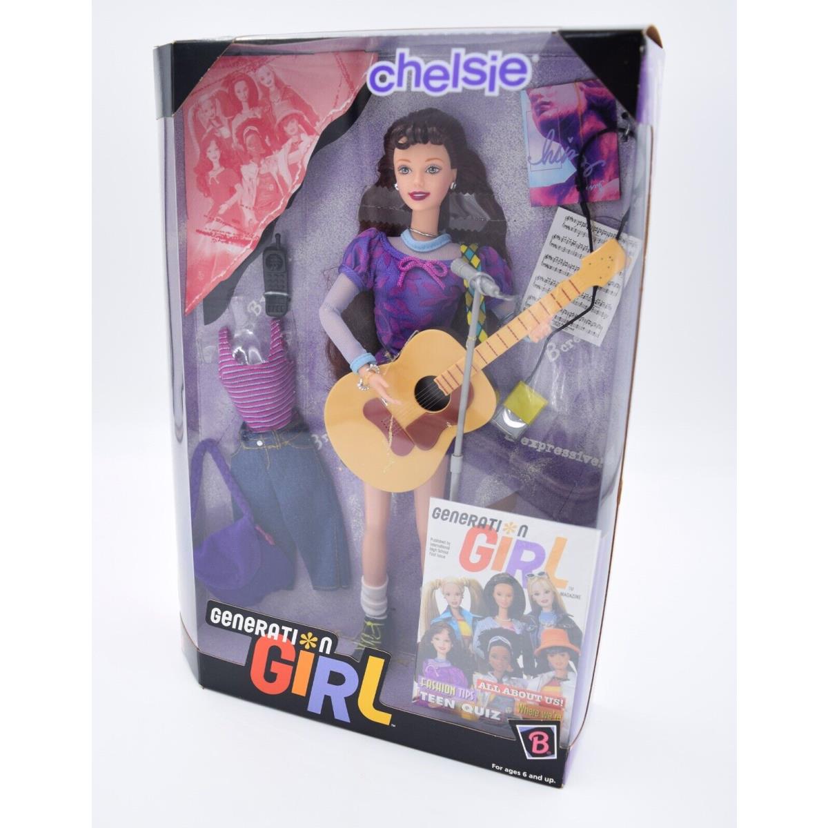 Barbie Generation Girl Chelsie Doll Guitar Mattel 20967 1998 Nrfb Excellent