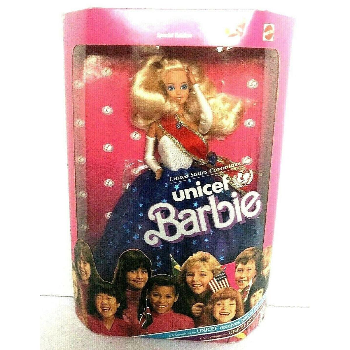 1989 Vintage Barbie United States Committee Unicef Mattel Special Edition Nrfb