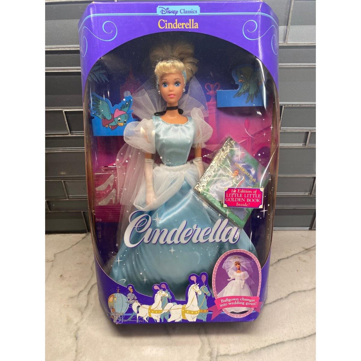 Disney Classics Cinderella Ballgown Changes Into Wedding Gown 1991 Mattel 1624