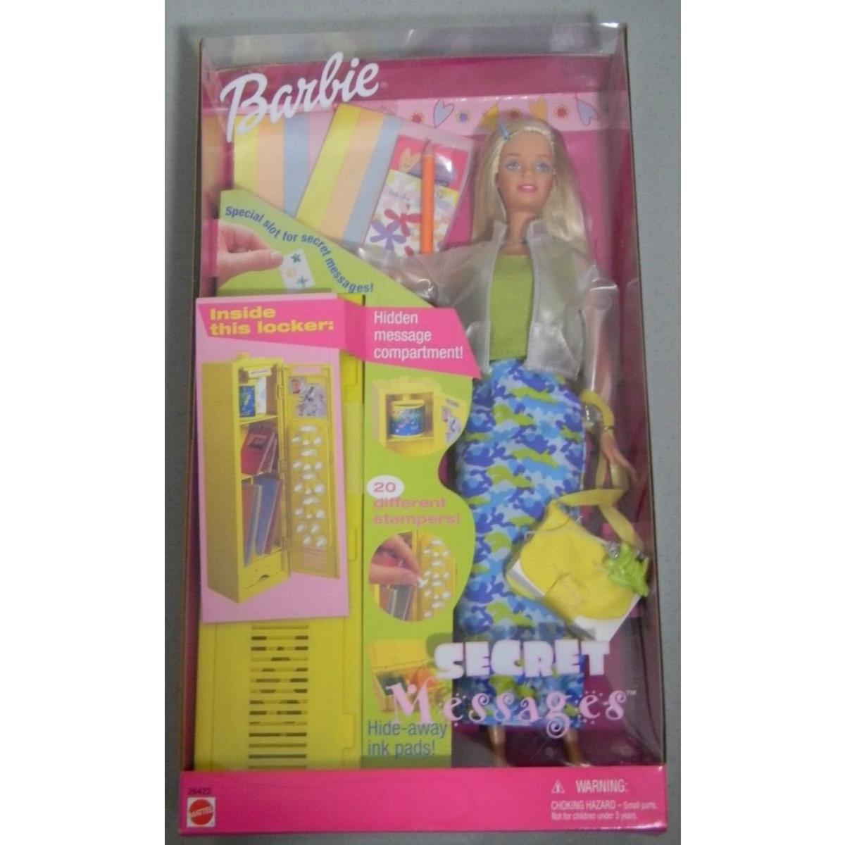 Barbie Secret Message W/ Locker 1999 Mattel 26422 Nrfb