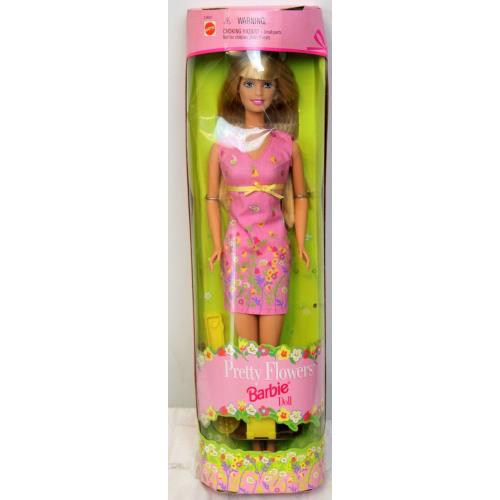 Vtg 1999 Mattel Pretty Flowers Barbie Doll Figure Accessories Spring Garden