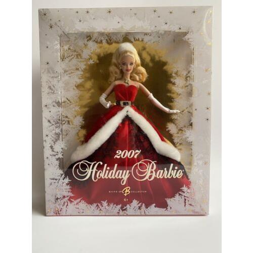 Mattel 2007 Holiday Barbie Doll Blonde Blue Eyes Boxed