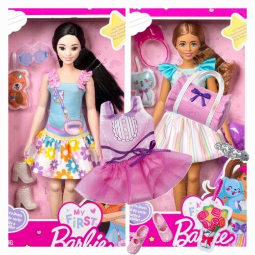 2 Barbie My First Barbie Preschool Doll Teresa Renee 13.5 Posable Outfit