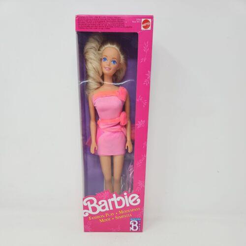 Fashion Play Barbie 5766 Mattel 1990 Pink Dress Rare