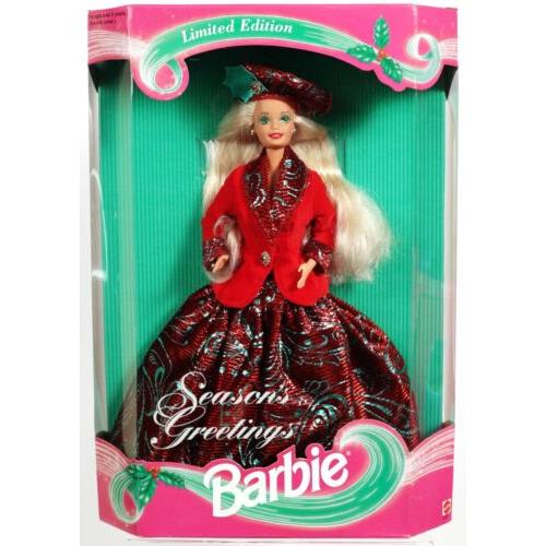 Season Greetings Barbie Doll Limited Edition 12384 Nrfb 1994 by Mattel Inc