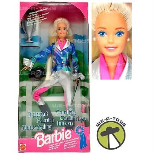 Barbie Horse Riding Doll Multilingual Box 1994 Mattel 12456 Nrfb