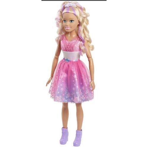 Barbie 28 Doll Star Power Blonde W/purple Highlights Shimmering Dress