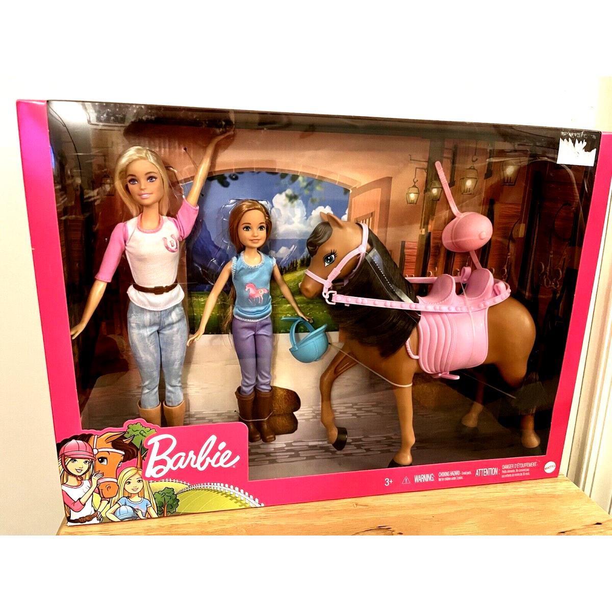 Barbie and Stacie and Horse Playset with Horse Riding Accessories Mint