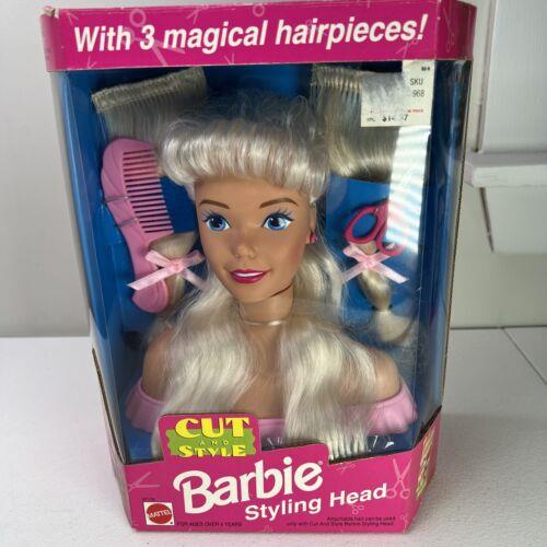 Vintage Cut Style Barbie Styling Head Blonde Mattel 1994