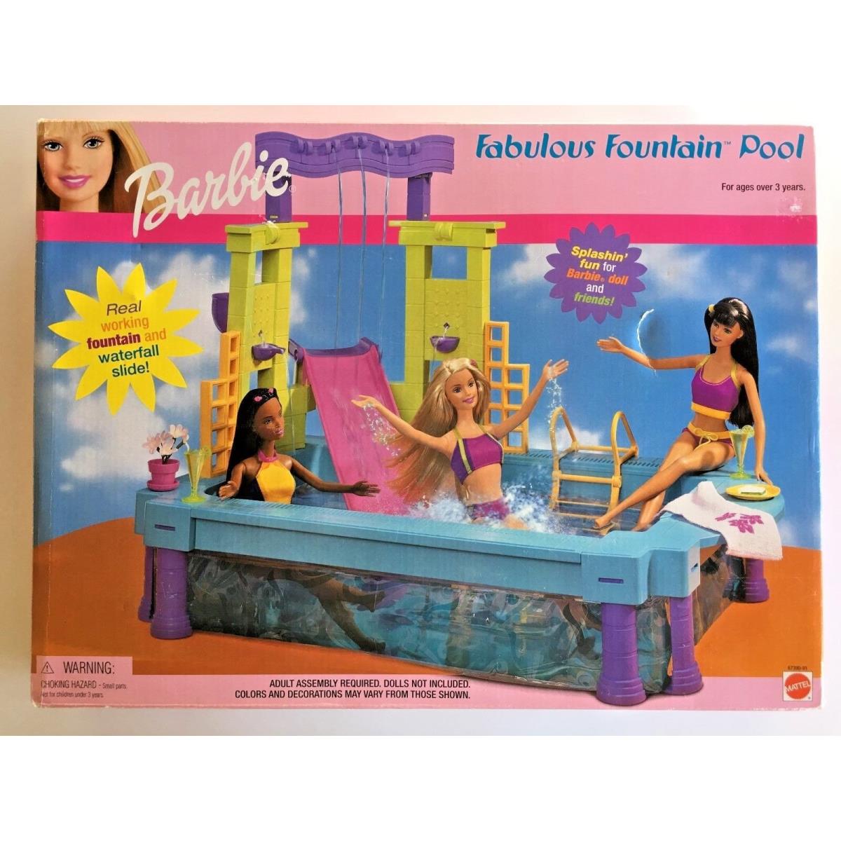 Barbie Fabulous Fountain Pool - - Collectable Mattel Rare Toy 2000