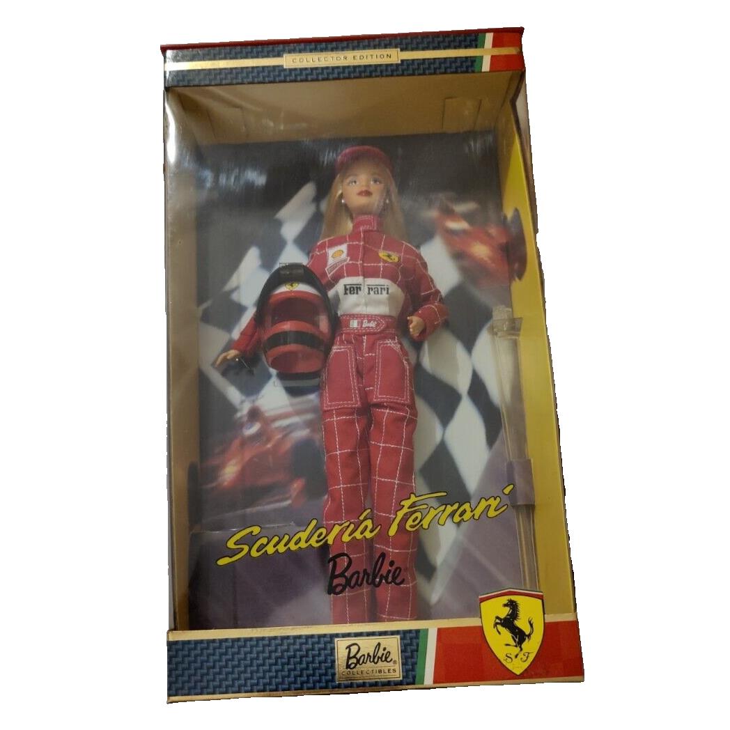 2000 - Scuderia Ferrari Barbie Doll - Ferrari - F1 Racing Suit - Nrfb - Photos - Doll Hair: , Doll Eye: Blue