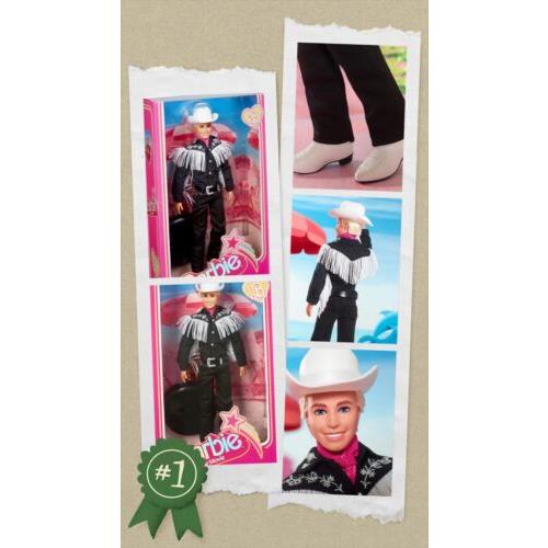 Barbie The Movie Ken Doll Black White Cowboy Western Outfit - New/sealed