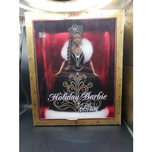 Unsealed Holiday Barbie African American Doll by Bob Mackie 2006