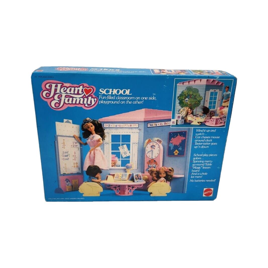 The Heart Family School Vintage 1988 Mattel Playset Rare Toy Classroom