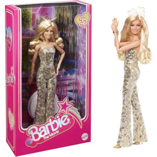Barbie The Movie Collectible Doll Margot Robbie in Gold Disco Jumpsuit