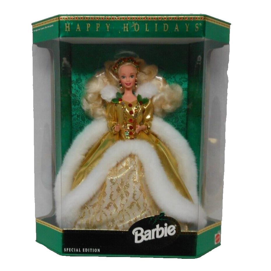 Mattel Happy Holiday Barbie 1994 Special Edition Green Eyes Misprint