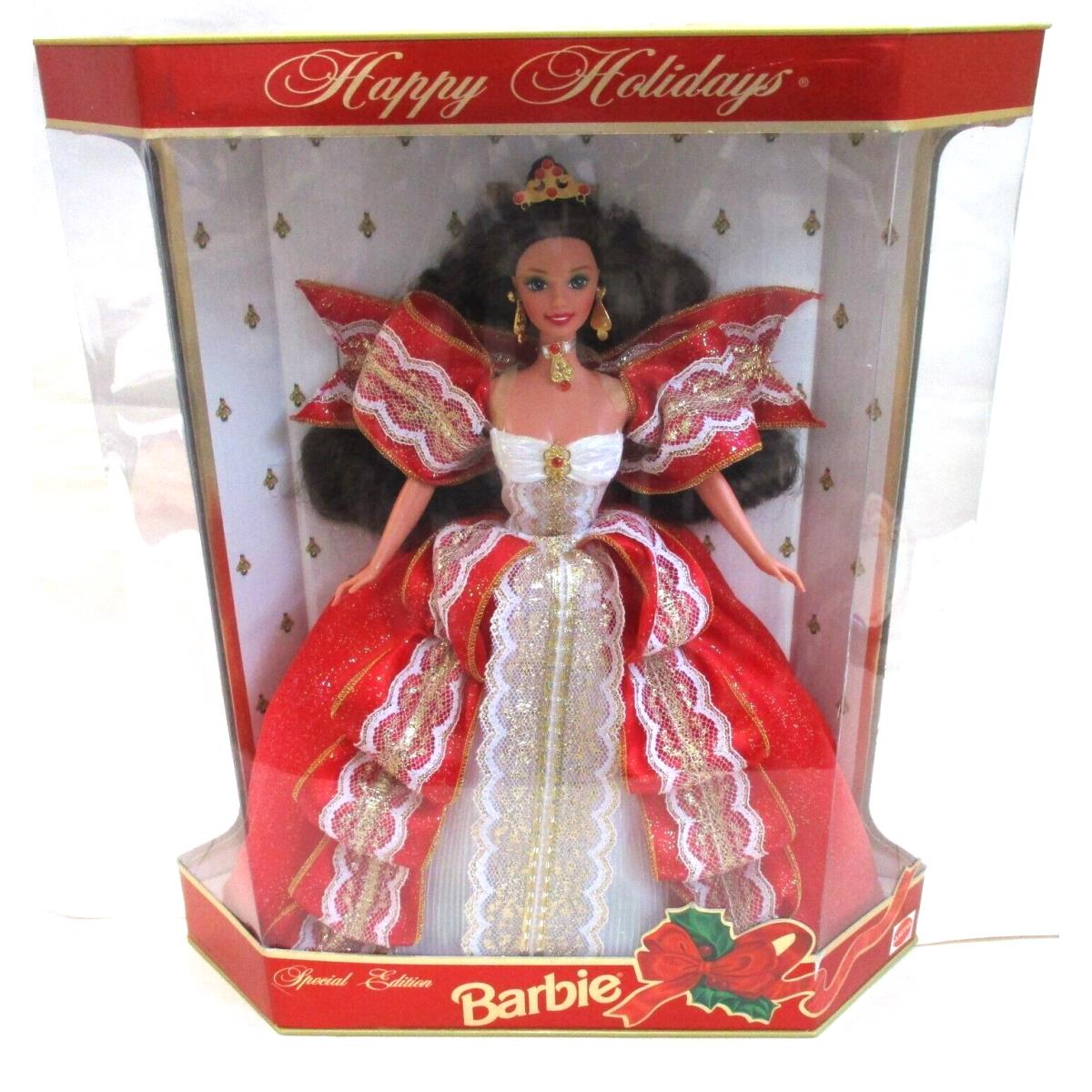 1997 Mattel Happy Holidays Special Edition Barbie Rare Green Eyes 17832
