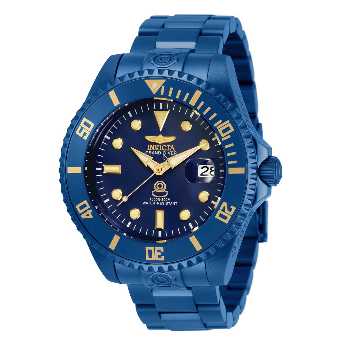 Invicta Men`s 33387 Pro Diver Automatic 3 Hand Blue Dial Watch