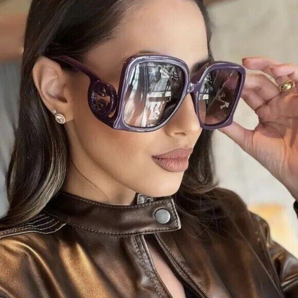 Gucci GG1326S 003 Purple Square Women Sunglasses Gucci Limited Edition