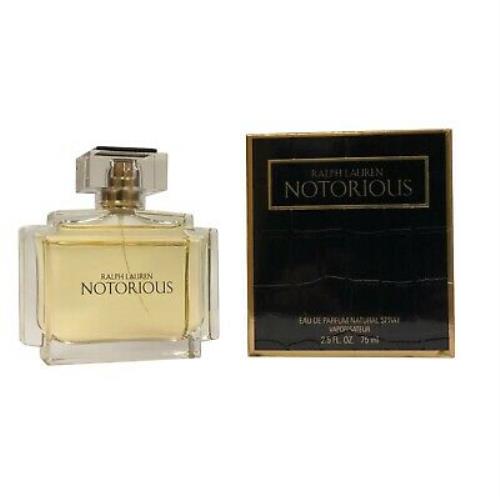 Notorious by Ralph Lauren 2.5 oz / 75 ml Eau De Parfum Women`s Spray