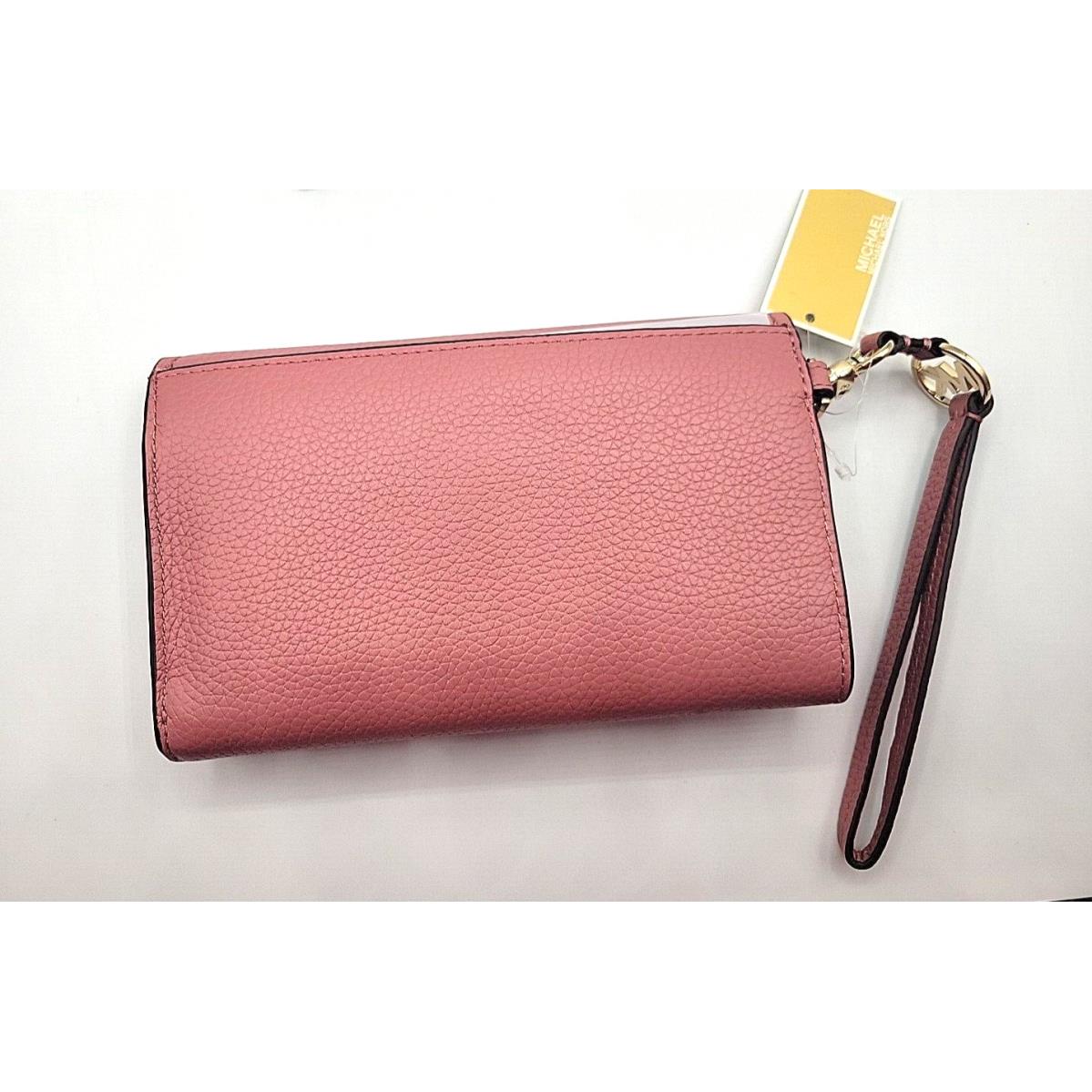 Michael Kors Jet Set Charm Large Flap Phone Wristlet in Rose