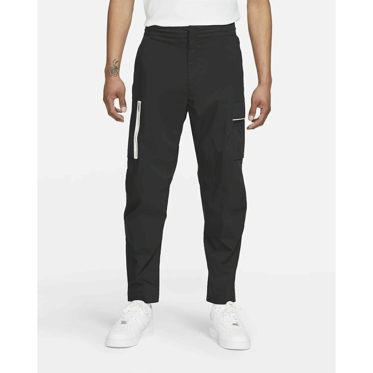 Nike Nsw Essential Style Woven Utility Pants Size 32 Black White DD7034 010