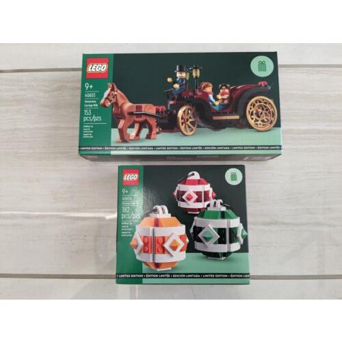 Lego 40603 Wintertime Carriage Ride / 40604 Christmas Decor Set 2023