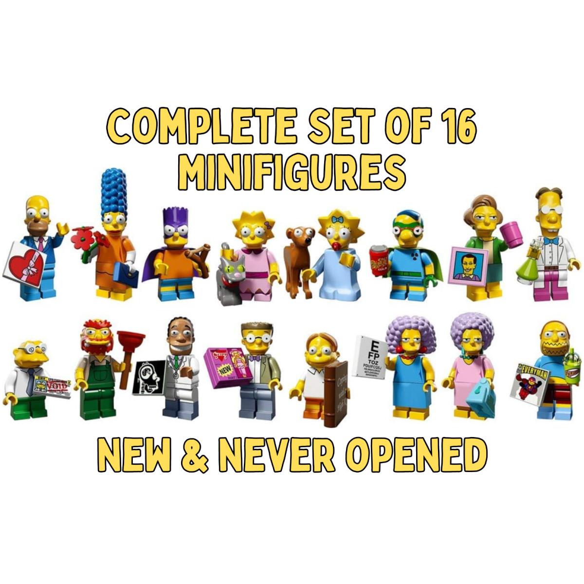 Complete Set of Lego 71009 Collectible Minifigures Simpsons Series 2