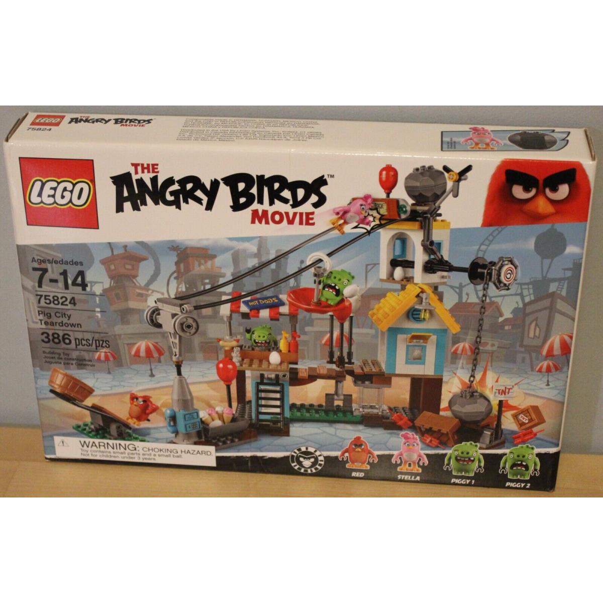 Damaged/sealed Lego The Angry Birds Movie Pig City Teardown 75824