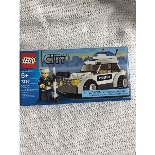 Lego 7236 Police Car City Police 2005 Retired Clean Box