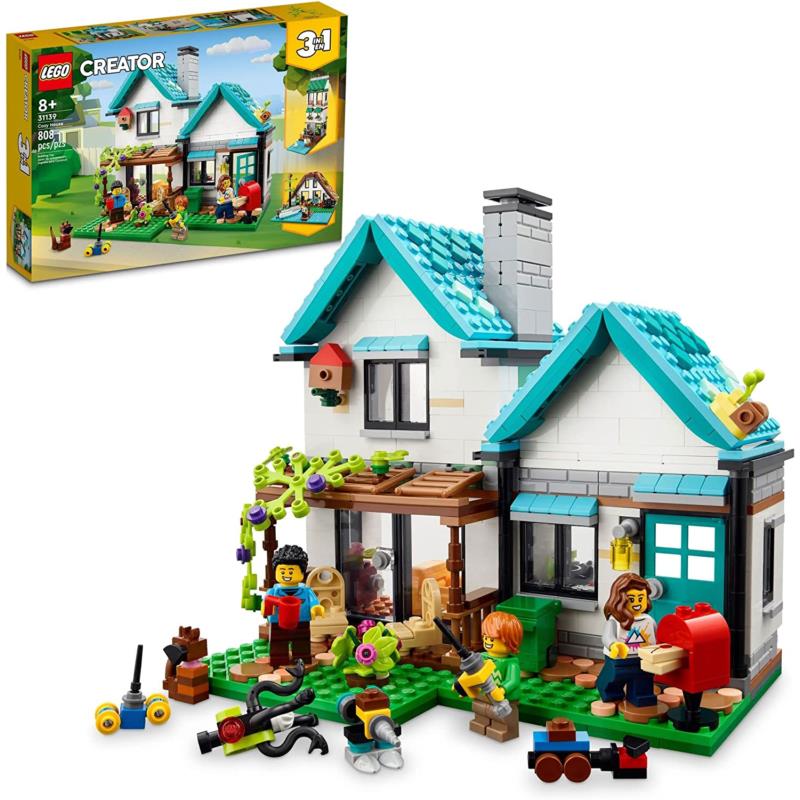 Lego Creator 3 in 1 Cozy House Toy Set 31139 Building Kit 808 Pieces Gift