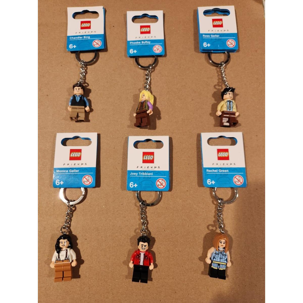 Friends Lego Minifigure Key Chain/key Ring Collection - All Six Friends