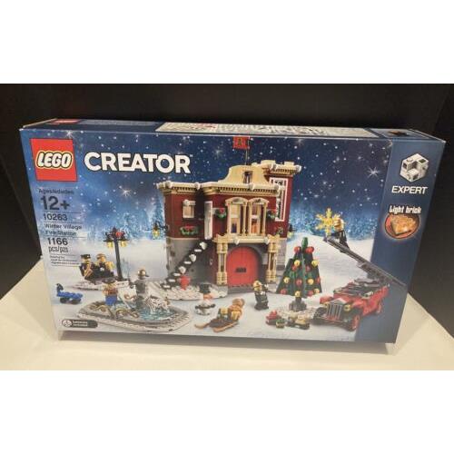 Nisb Lego Creator Expert Winter Village Fire Station 10263 w/ Light Brick
