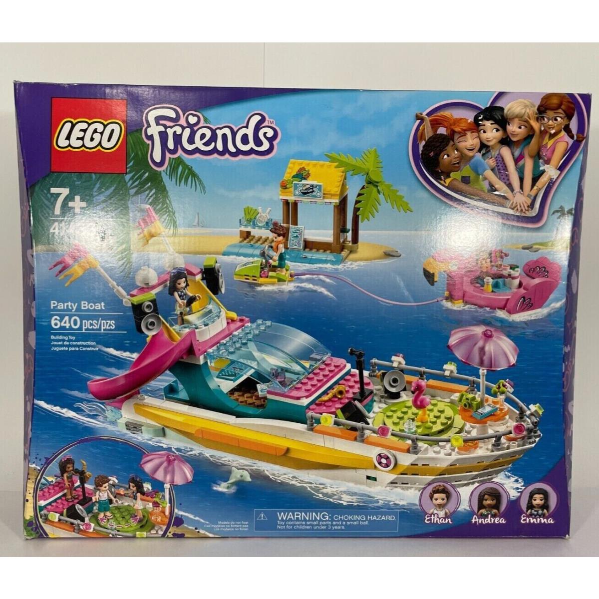 Lego Friends: Party Boat 41433 Building Kit 640 Pcs Toy Retired Set