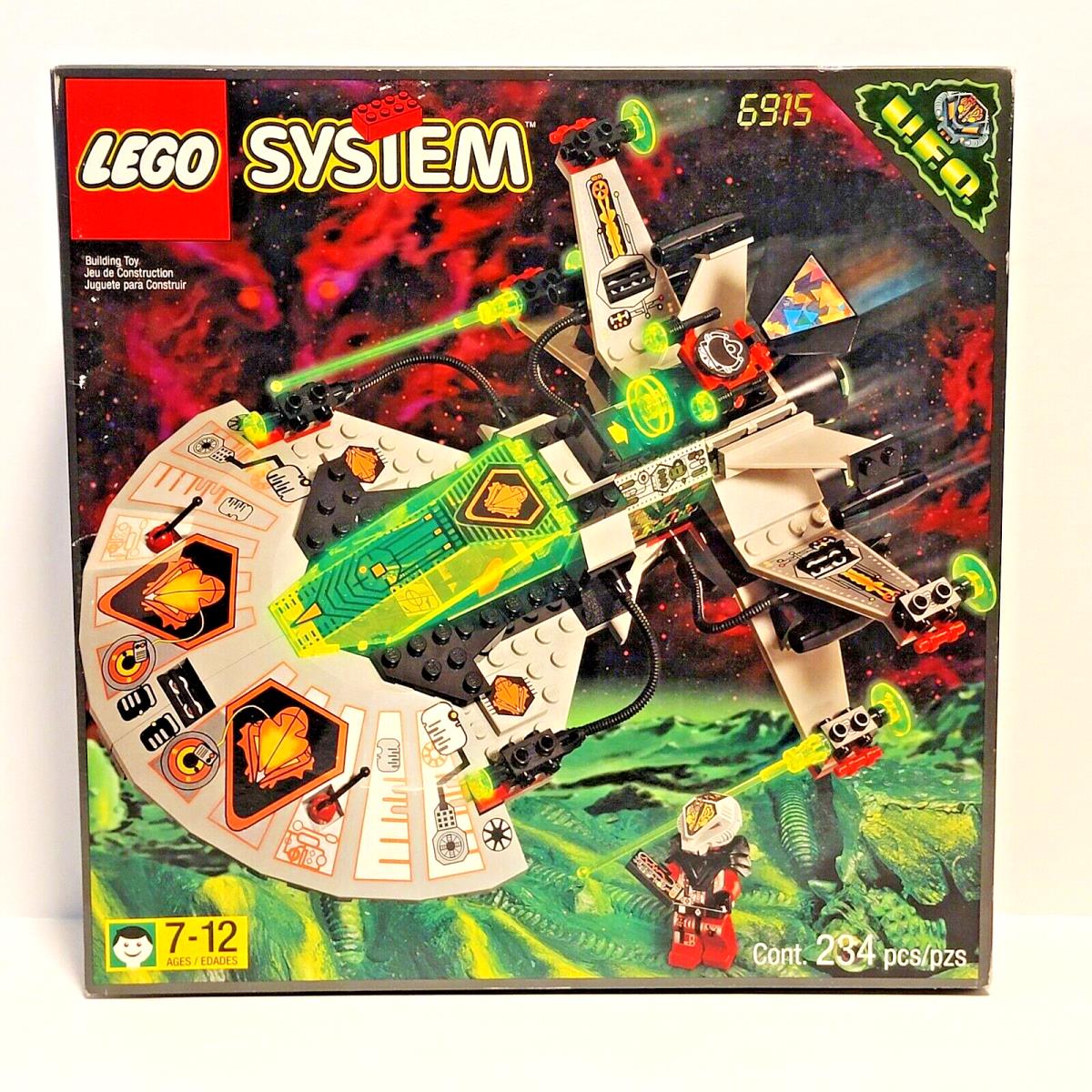 1997 Lego System Ufo 6915 Warp Wing Fighter 234 Pcs Nos Complete Set