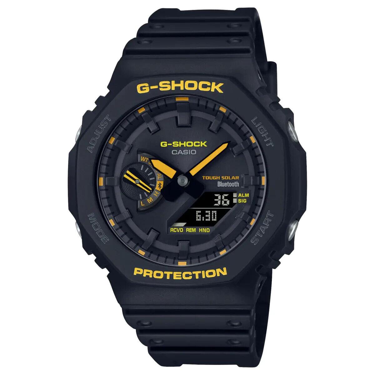 Casio G-shock GAB2100CY-1A Solar Powered Smart Phone Link Black and Yellow Watch