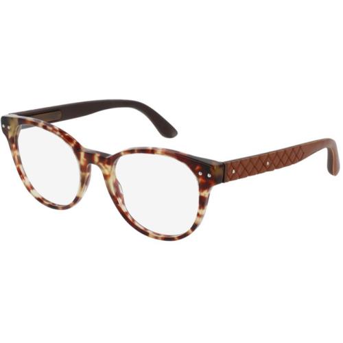 Bottega Veneta BV0046O 004 Havana Brown Oval Full Rim 50-19mm Women`s Eyeglasses