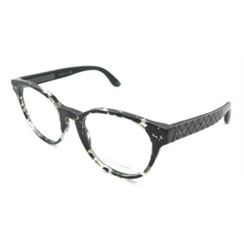 Bottega Veneta BV0046O 002 Havana Black Oval Full Rim 50-19mm Women`s Eyeglasses - Frame: Black