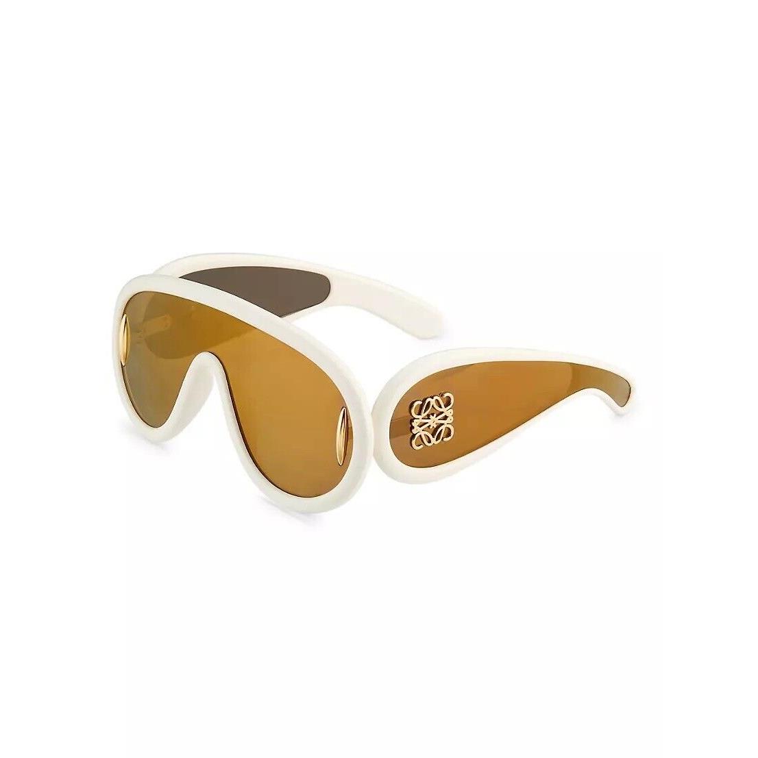 Loewe LW 40108I Paula`s Ibiza Wave Mask 25G Ivory White Gold Mirror Sunglasses