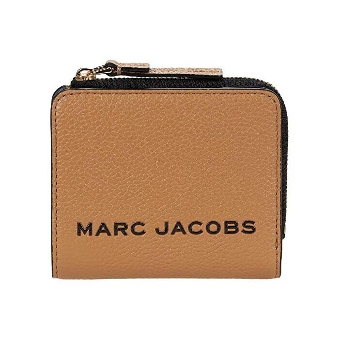 Marc Jacobs L56204 Womens Medium Tan Bold Mini Compact Zip Wallet