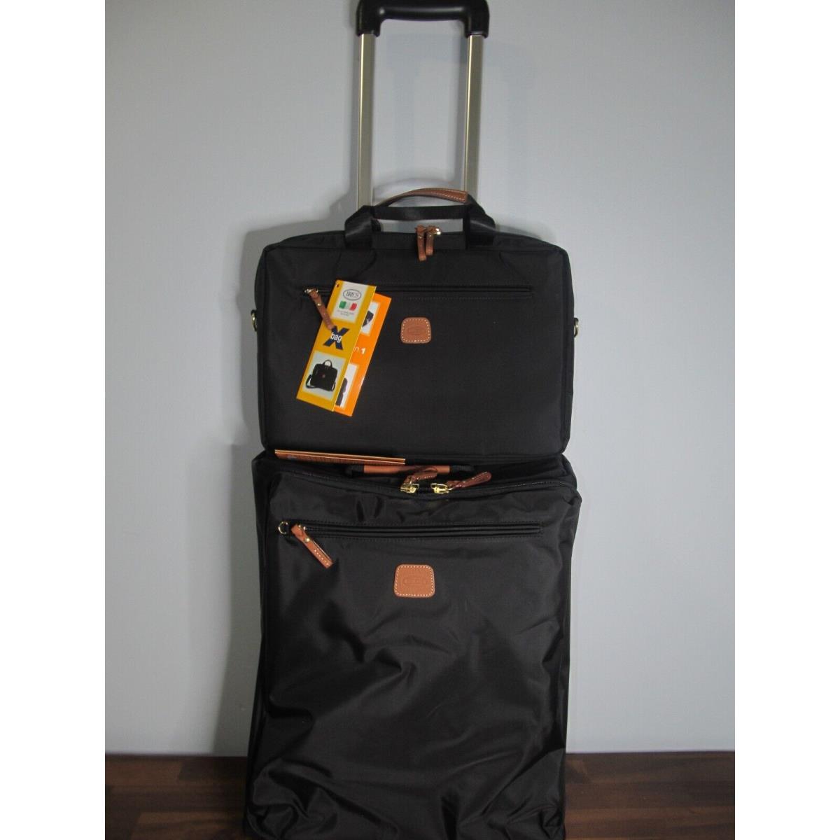 Bric`s Bric`s X Milano-italy Luggage Set Rolling Black Carry On-matching Brief-nwt