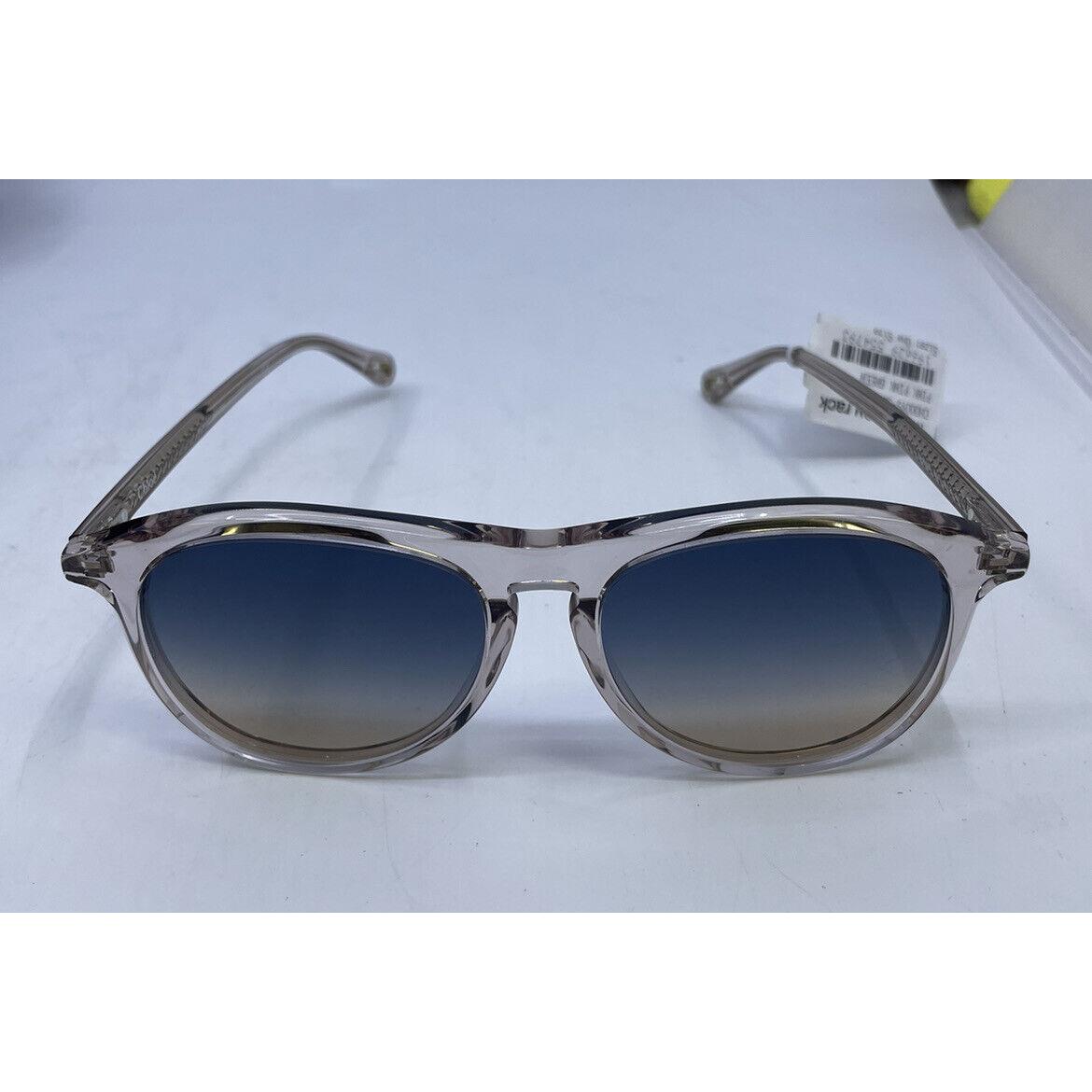 Chloe Pink Transparent Sunglasses - Blue Gradient Lens CH0009S 004 Tags Attached